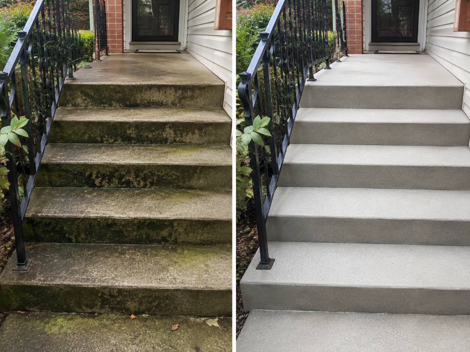 Concrete steps before and after in Halifax